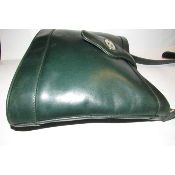 Gucci Britt Forest Green Gold Leather Shoulder Bag Bucket Style Satchel - Picture 10 of 11